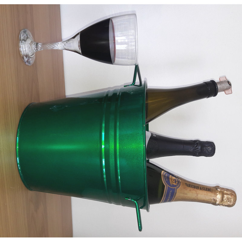 Seau à glace champagne Leenhouts, H 9 po x l 9 po x P 9 po, Vert glacé