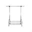 Barre à vêtements extensible en métal chromé