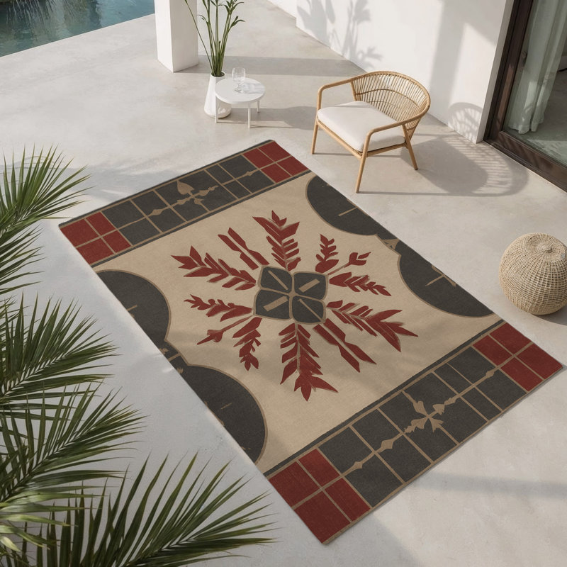 Tapis intérieur et extérieur Palace Pathway, Rectangle 5 pi x 7 pi