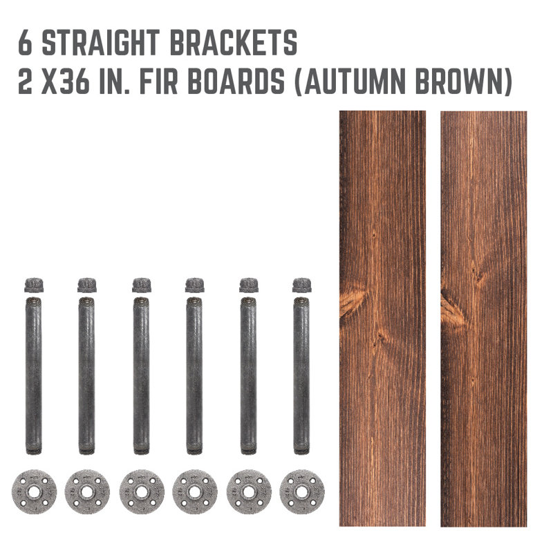Pingree 2 Piece Solid Wood, Autumn Brown