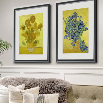 " Van Gogh Vases " by Vincent Van Gogh 2 Piece Art Acrylic Set
