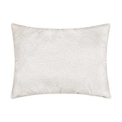 Washed Linen Cream Quilted Standard Sham