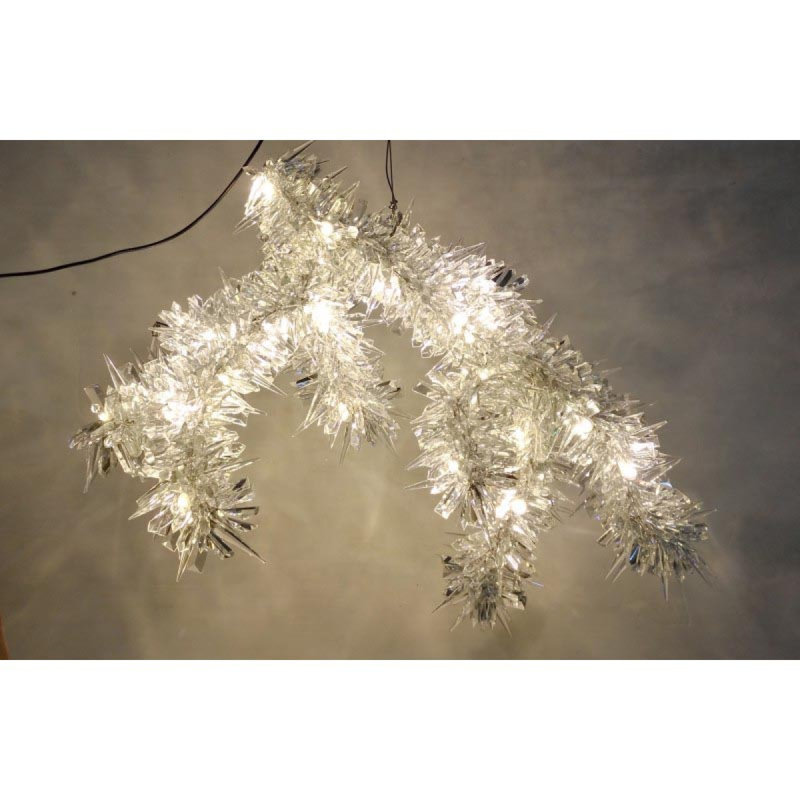 Lustre lumière branche de glace, Laiton, Givré, 28” Wide x 23” Height