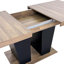 Table de salle à manger extensible pour 4 à 10 personnes, table de salle à manger en bois avec base à piédestal double robuste et grande table extensible moderne