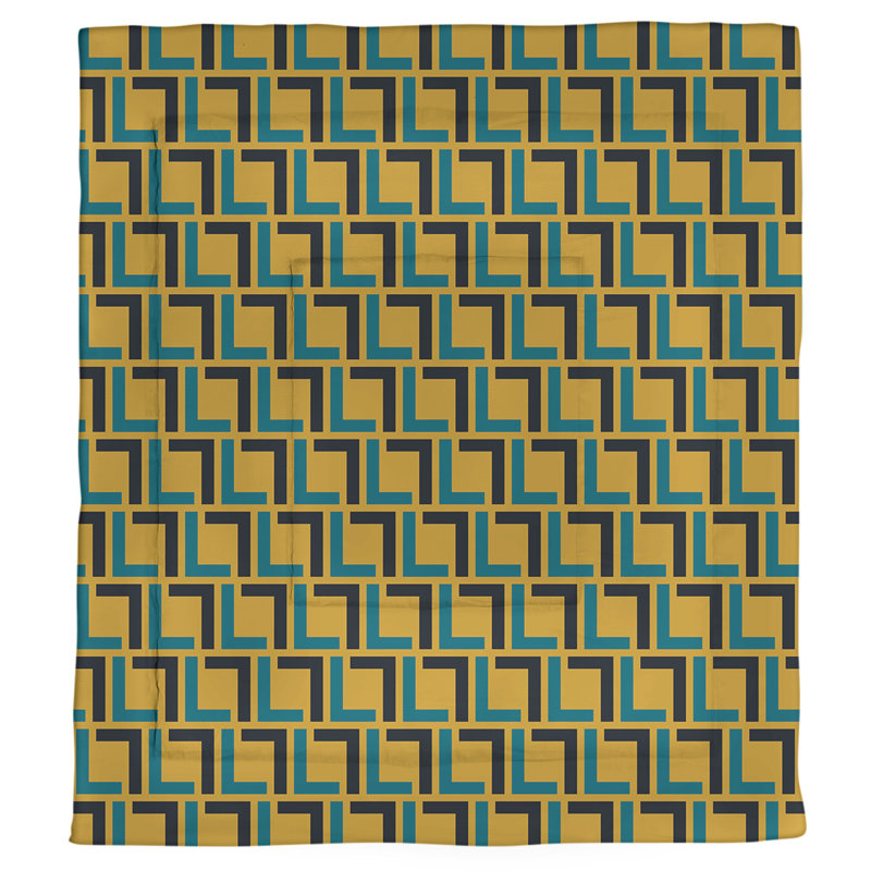 Édredon simple Football Luxury, Édredon grand, Teal/White/Gold