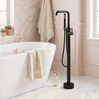 Single Handle Floor Mounted Tub Faucet