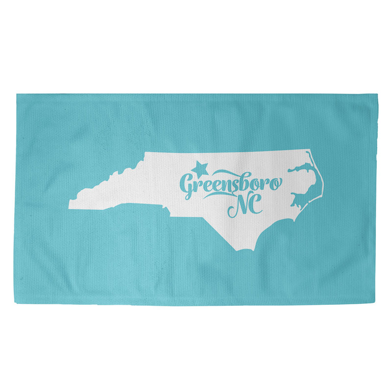 Tapis bleu de caroline du nord Greensboro, Rectangle 3 pi x 5 pi