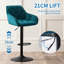 Swivel Velvet Upholstered Adjustable Height Counter Stool-1680333993