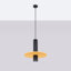 Pendant lamp PELTA 1 black/beige-833161487