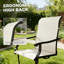 Ensemble de 2 chaises d'extérieur à haut dossier, chaises pivotantes-1454192742