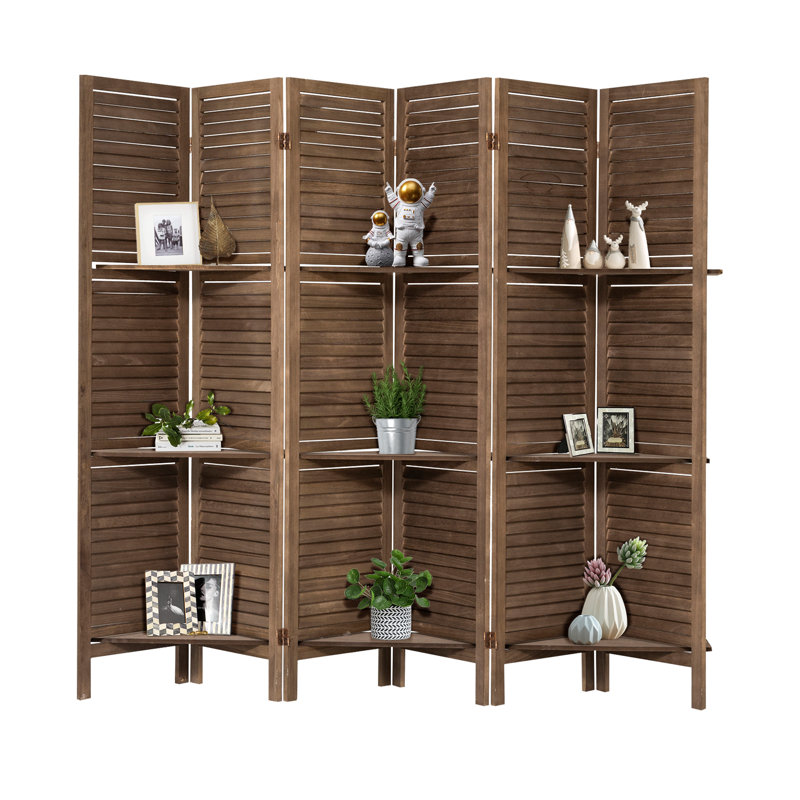 Paravent en bois, Brun