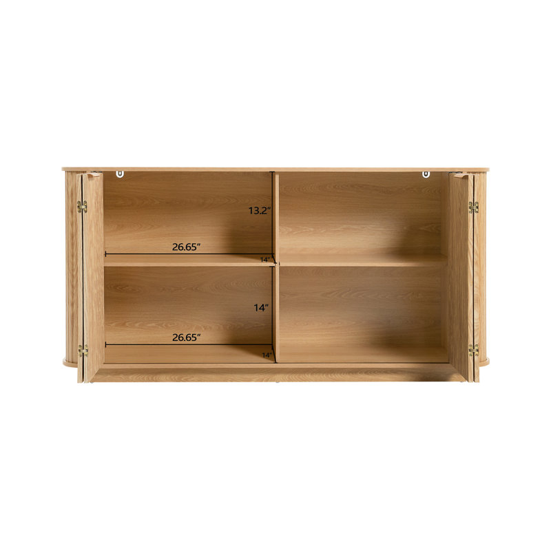 63 " Wavy Storage Sideboard, Natural