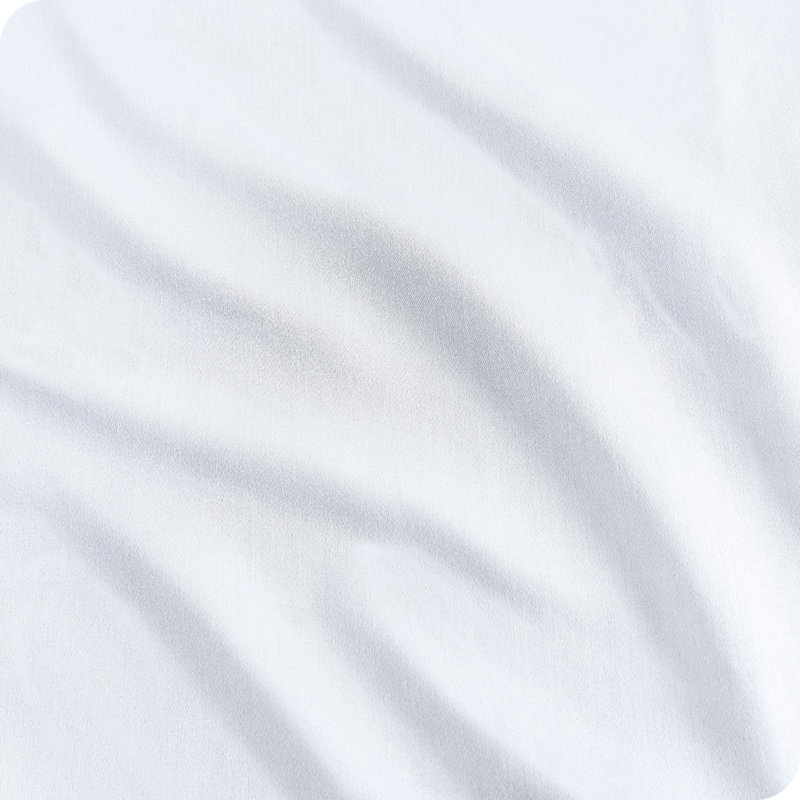 White Organic Cotton Sateen Standard Pillowcase Set