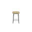 Tabouret à hauteur de comptoir en forme de selle de cajou avec placages Siège industriel à base en métal pour îlot de cuisine
