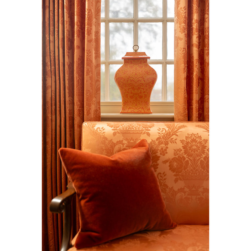 Richmond Damask Jar, Gold; Orange
