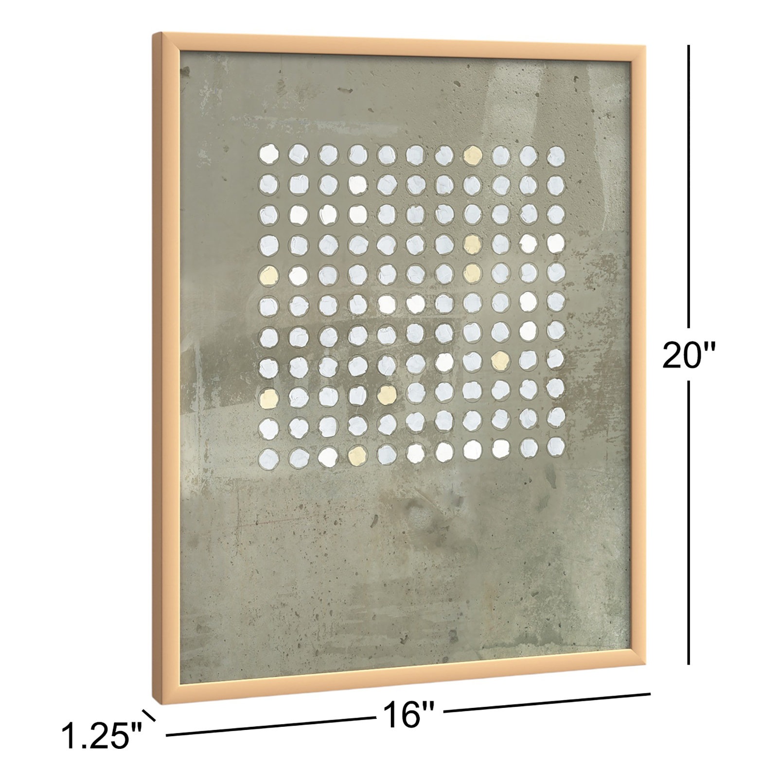 Circles In Squares 2 by Jacques Pilon, Brown, 20" H x 16" W x 1.25" D