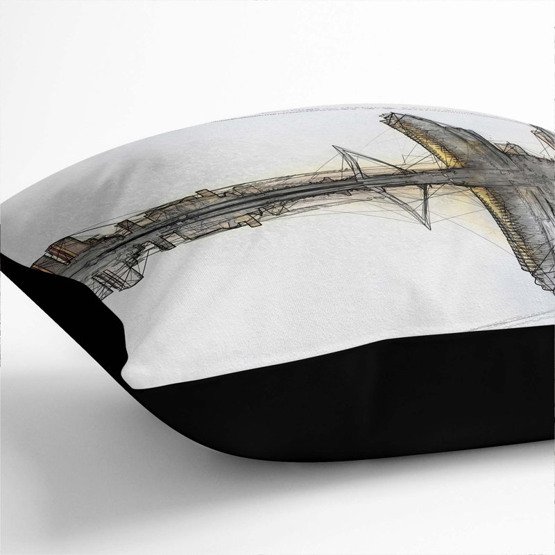 Square Cushion, 55cm H x 55cm W x 20cm D, Black