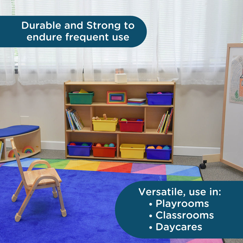 Maple 3-Shelf Adjustable Kids Toy Storage Unit