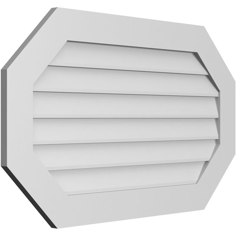 Évent horizontal gondole allongé en surface octogonal Signature, H 24 po x l 40 po x P 1 po