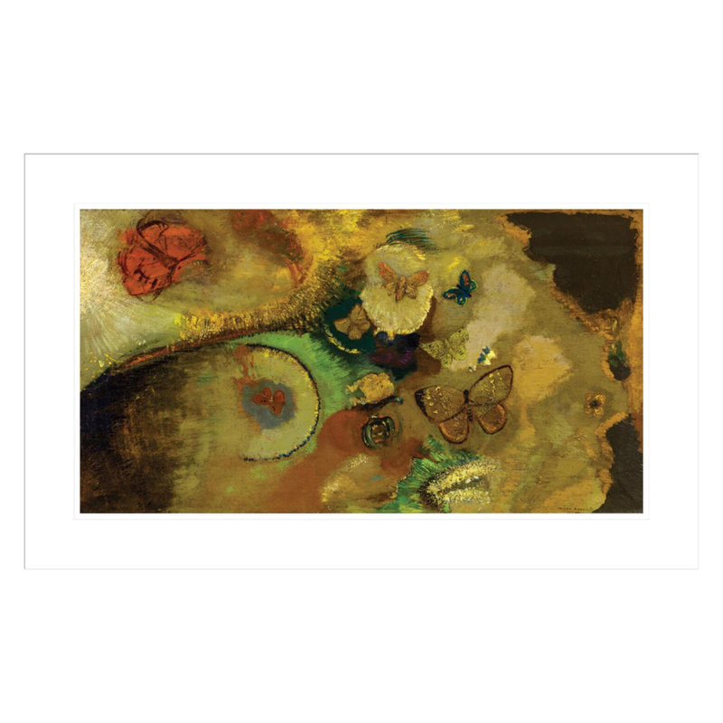 «The Dream of Butterflies» par Odilon Redon, impression giclée sur cadre, H 18,95 po x l 29,5 po