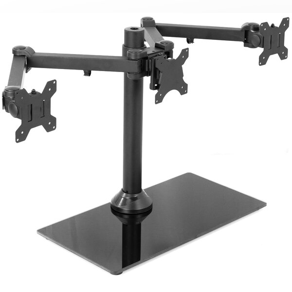 VIVO Pneumatic Free Standing Single Monitor Mount Desk Stand, Tall Height  Adjustable Arm for Screens up to 32 inches, Black, STAND-V001V