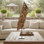 Support décoratif sculpté antique Gemma, métal, vieux bois brun 30 pouces