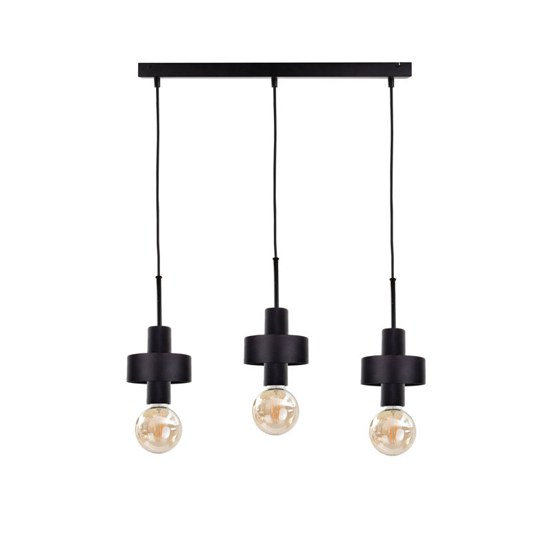Bernda 3 - Light Kitchen Island Pendant, Black