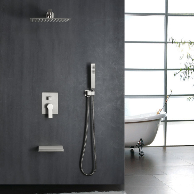 All-In-One Kit with Rough in-Valve, Brushed Nickel