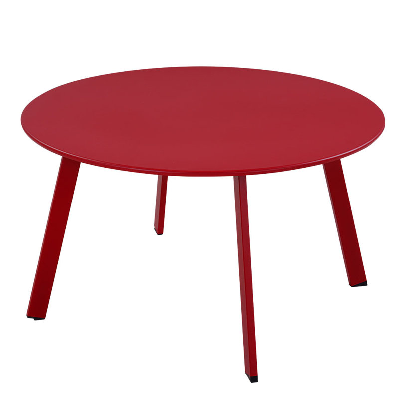 Table basse à 4 pieds Evelunn, Rouge brique