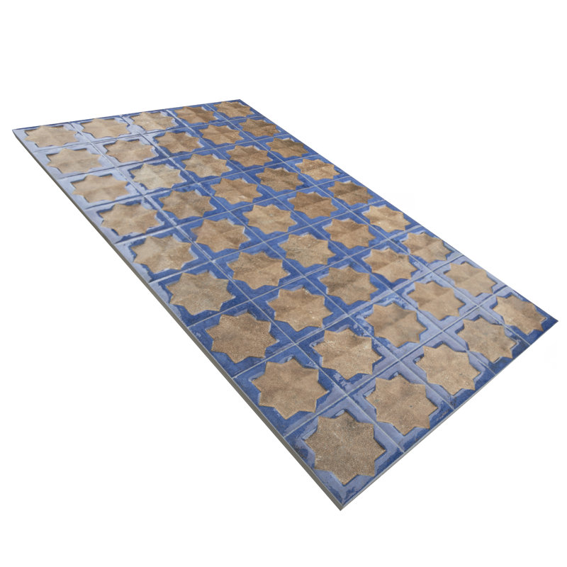 Tetuan Astre 12" x 22" Porcelain Moroccan Wall Tile, Brown/Purple