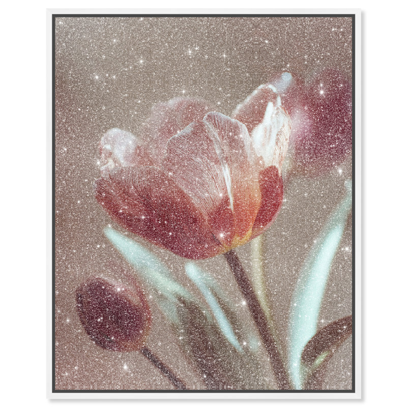 Muse of Spring Floral & Botanical Canvas Print by Oliver Gal, Black Frame, 16 x 20, 25"H x 31"W, White Floater Frame