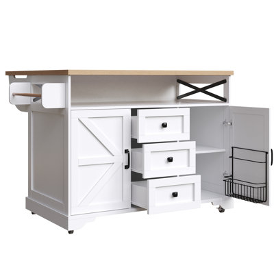 120 cm W Kitchen Island with Top