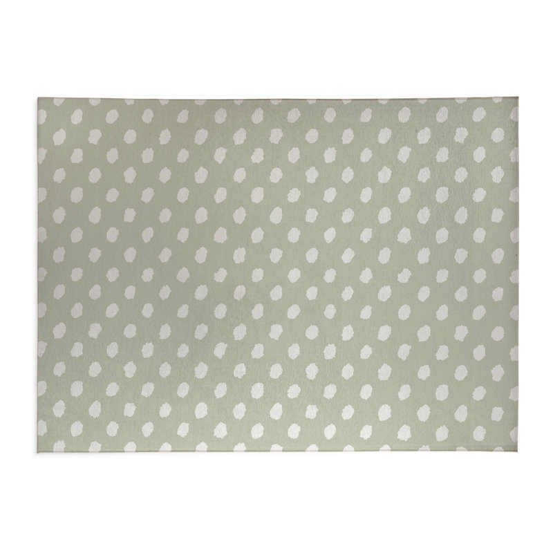 Tapis de bureau léger Grunge Dot, L 3 pi x L 2 pi, Vert clair