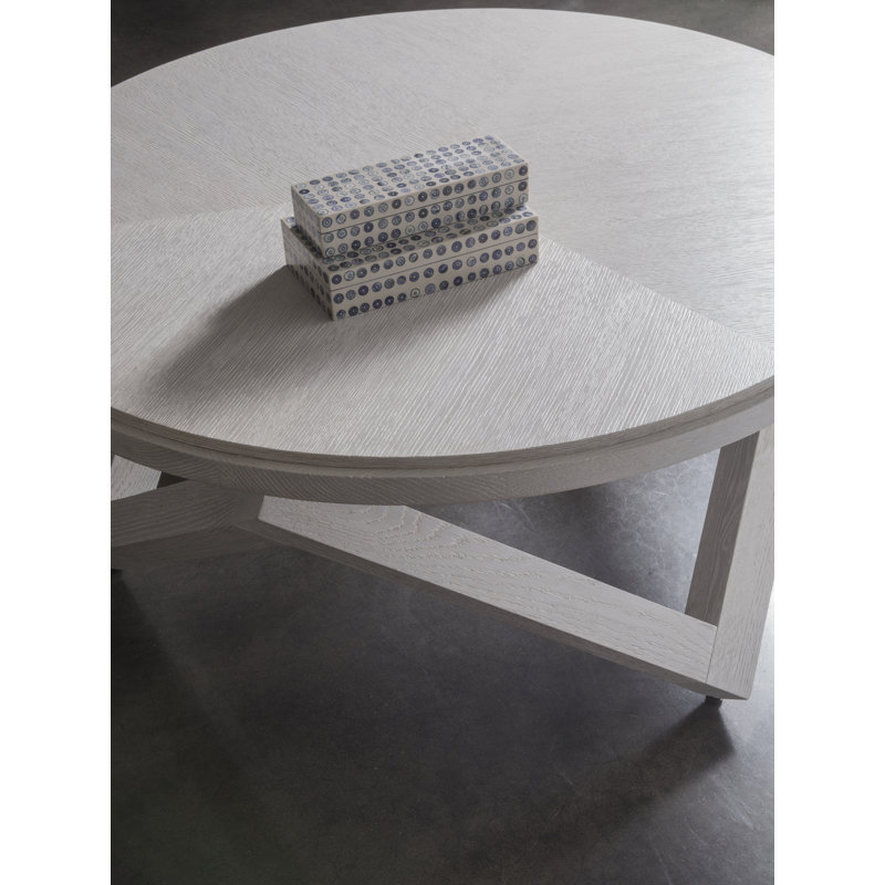 Contemporary Misty Grey Oak 42" Round Cocktail Table