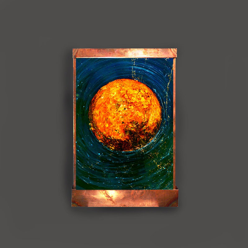 Hand Crafted Weather Resistant Wall Base Fountain with Light