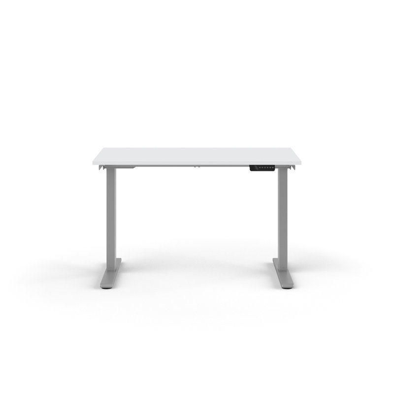 eFloat Go 2.0 Height Adjustable Standing Desk, 48" W x 24" D, White Laminate