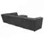 Chaise sans accoudoirs rembourrée gris foncé