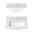 Meuble-lavabo simple 24 po avec dessus en granite blanc Aura