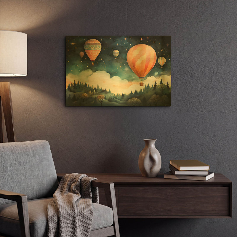 Tableau mural en métal doré « Ballons volants » de Momart, 61 x 41 cm, 24"x16"