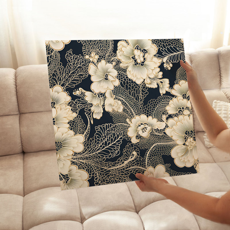 «Floral Victorian Elegance VII», reproduction d'art classique sans cadre
