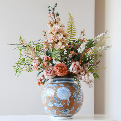Artificial Flowers, Fake Flower For Home Office Decor Indoor