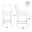 Tabouret de comptoir rembourré Bethea-68809742-120676306