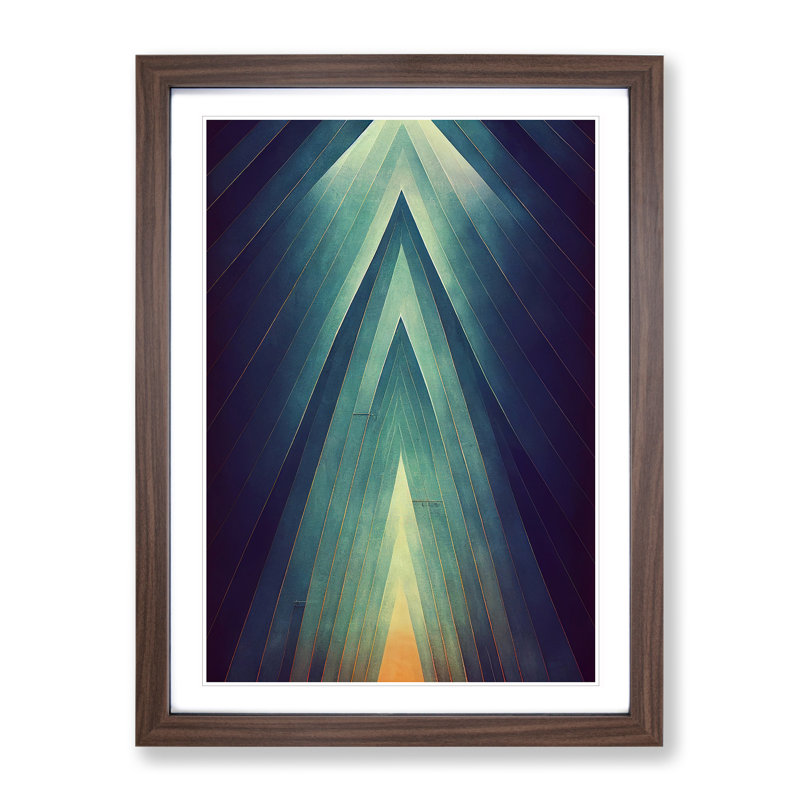 Awesome Abstract Art No.1 - Wall Art, 46cm H x 34cm W x 2cm D, Walnut Framed