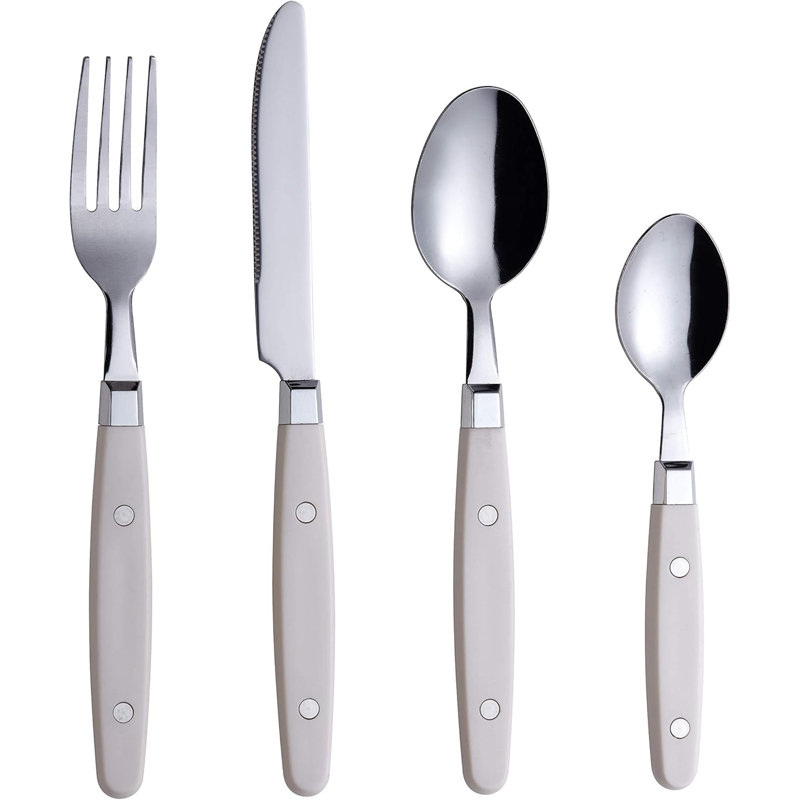 Exzact 24 Stainless Steel Cutlery Set, Service for 6, Cream