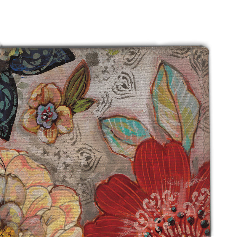 Boho Bouquet Chenille Floral Indoor Rug, Rectangle 4' x 6'
