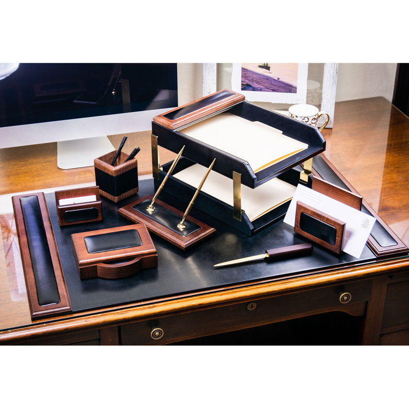 Ensemble de bureau 10 pièces Fatuberlio, Noyer