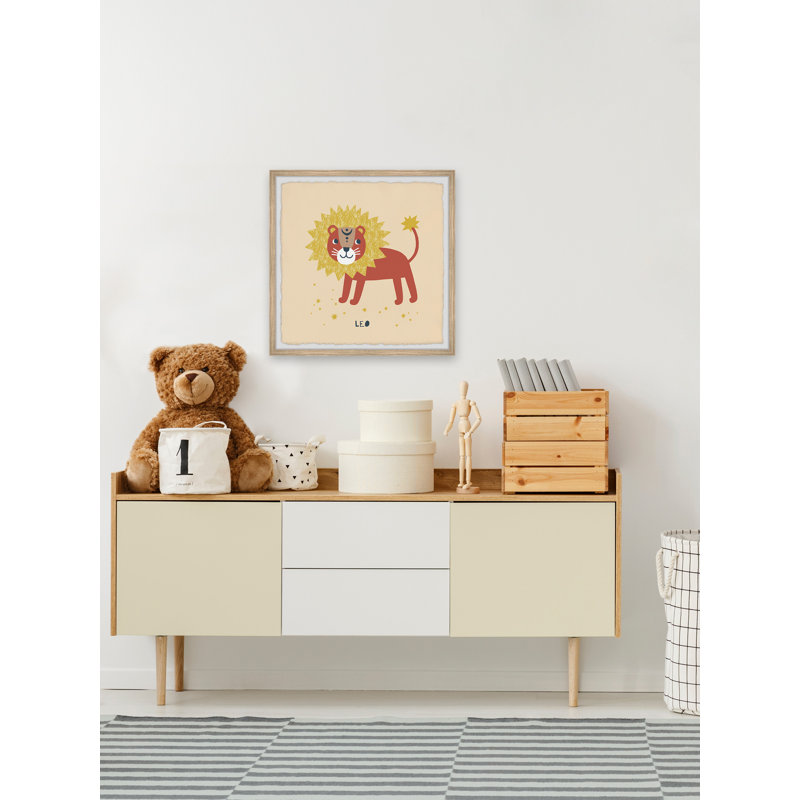 Leo - Single Picture Frame Print, 30cm H x 30cm W