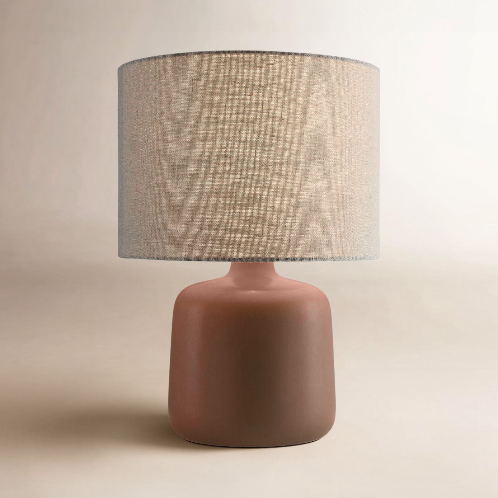 Pramit Ceramic Table Lamp, Burnt Orange