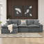 Canapé modulaire en L en chenille Boneless-1435157145