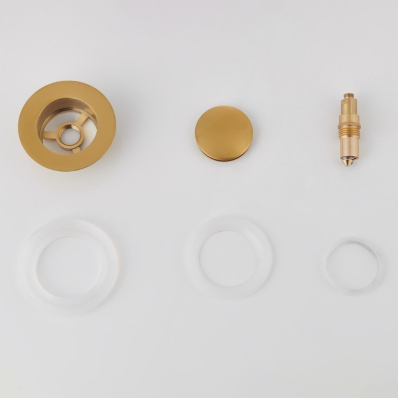 Mokleba Brush Titanium Goldpop-Up Bathtub Drain Stopper Replacement Kit, Brushed Gold